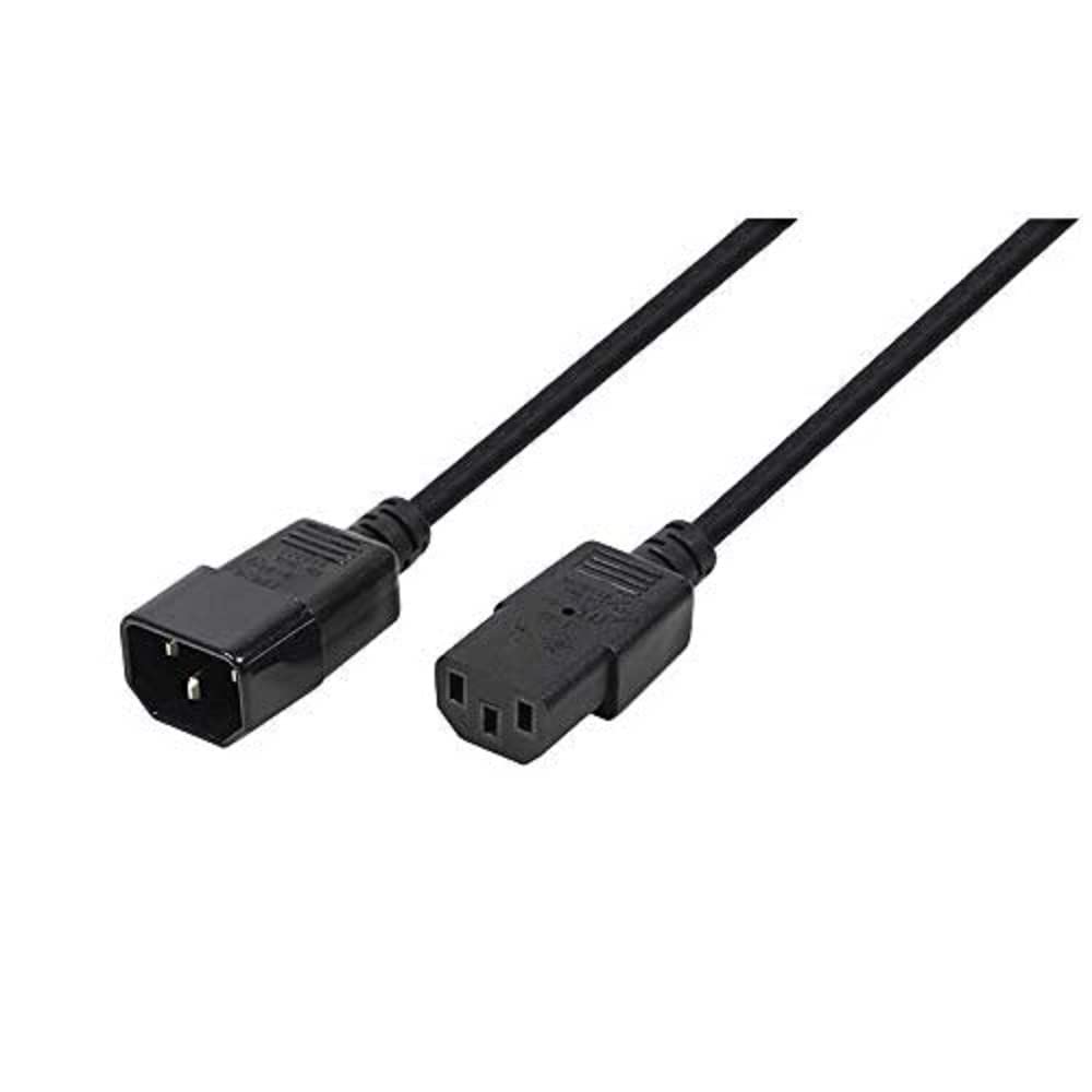LogiLink CP091 IEC C14 Male to IEC C13 Female Power Extension Cable, 1.80 Meter Length, Black