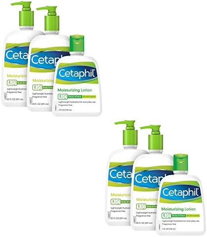 Cetaphil Moisture Lotion 20oz (Pack of 4) + (2) 4oz Bonus