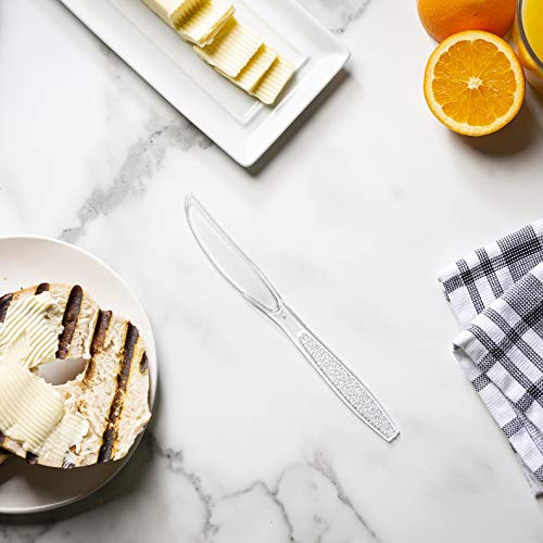 3 Heavyweight+Disposable+Clear+Plastic+Knives