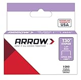 Arrow Fastener 304 Genuine 1/4-Inch Thin Wire Staples for T30 Staple Gun, HT30 hammer tacker, 1,000-Pack