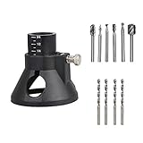 Breynet Dremel Router Attachment Kit Rotary Multi Tool Cutting Guide HSS Router Drill Bit Set for Dremel