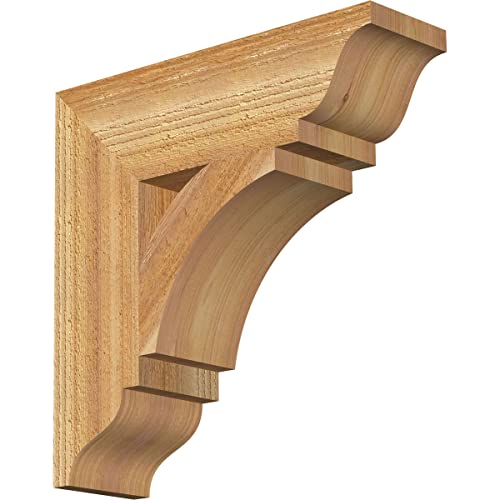 4"W x 14"D x 14"H Thorton Traditional Rough Sawn Bracket, Western Red Cedar