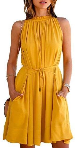 Vimmi Style Yellow Colour Knee Length Party wear Dress for Girls and Ladies