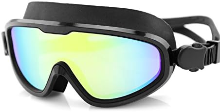 INNOVECO Swim Goggles, Large Frame Swim Goggles, Big Frame Swimming Glasses with UV Protection Anti-Fog Goggles and Adjustable Head-Strap for Adult Men Women Youth
