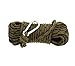 Redneck Convent Nylon Braided Rope & Carabiner 3/8 Inch x 50 Feet 220 lbs Pound – Cleat Tensioner Rigging Device Tie Down Strap Anchor