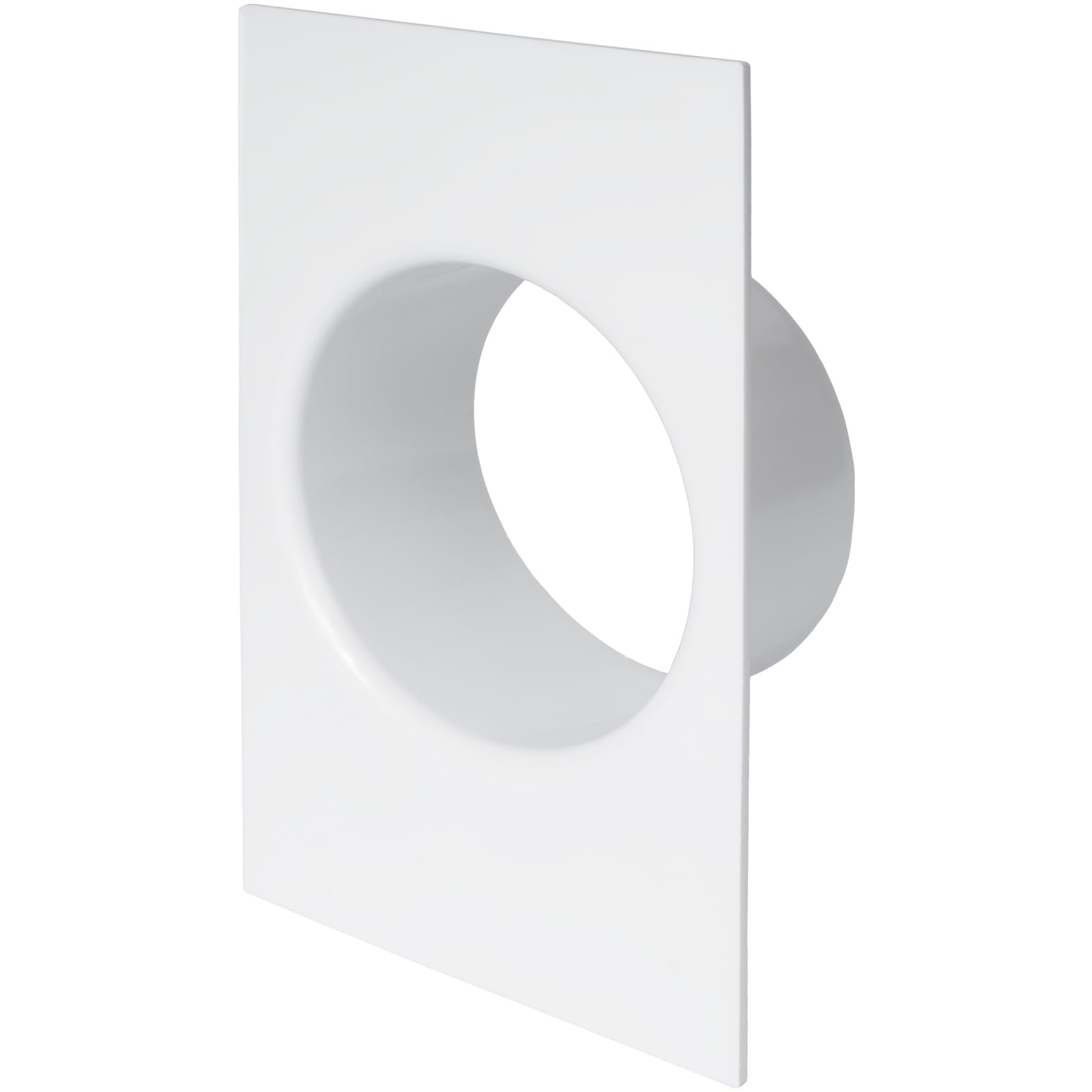 5 Inch / 125 mm Duct Connector Flange - Plastic Straight Pipe Wall Plate for Heating Cooling Ventilation System - Plumbing or Air Exhaust and Inlet Fitting