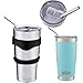Reusable Straws Stainless Steel Straws Silicone Straws Set of 12 Packs in Different Size Drinking Straws for YETI & RITC Perfect Smoothie Straws by BONNEVIE