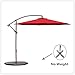 Le Papillon 10-ft Offset Hanging Patio Umbrella Aluminum Outdoor Cantilever Umbrella Crank Lift, Red