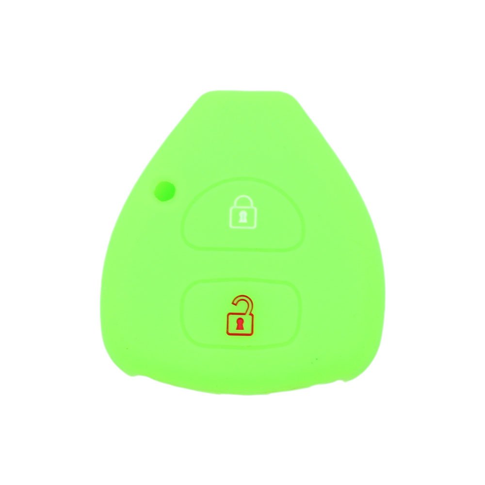 BROVACS Silicone Cover Protector Case Holder Skin Jacket Compatible with TOYOTA 2 Button Remote Key Fob CV9406 Light Green