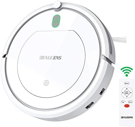 Robot Vacuum Cleaner, Slim Fit Robotic Vacuums with Remote Control, Tangle-Free for Pet Hair, Anti-fall Anti-collision Protection, Automatic Planing for Home Tile Hardwood Floors and Low Pile Carpet
