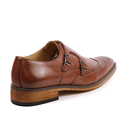 UV Signature UVS42 Men's Double Monk Strap Wing Tip Perforated Slip On