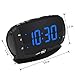 DreamSky Digital Alarm Clock Radio FM Radio, 1.4 Inches Large Blue LED Number Display, Dual USB Ports for Charging, 3.5 mm Headphone Jack, Snooze, DST