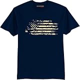 Distressed American Flag Tee 100% Cotton PRESHRUNK T-Shirt Funny Saying