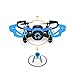 AICase Mini RC Quadcopter Drone, 2.4Ghz 6-Axis Gyro 4 Channels JXD 512W Helicopter Headless Mode UFO With 0.3MP Camera, Blue Bee (Blue/With WIFI)