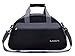 MIER 20 Inches Sports Gym Bag Travel Duffel Bag with Shoes Compartment for Women and Men(Black)