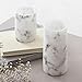 Lights4fun, Inc. Set of 2 Marble Wax Battery Operated Flameless LED Candles