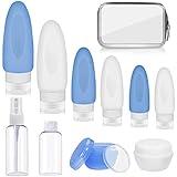 Travel Bottles, Selizo 11 Pack Travel Containers Silicone Lotion Travel Bottle Containers Leakproof Squeeze Bottles with TSA Approved Clear Bag for Toiletries Cosmetic Shampoo