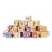Ray's Toys Wooden Alphabet Blocks Set by Colorful ABC & 123 Toddler Blocks w/ Cloth Storage Pouch/ Sturdy, Durable Learning Alphabet Building Blocks for Kids/ Top Educational Toy/ Great Gifting Idea