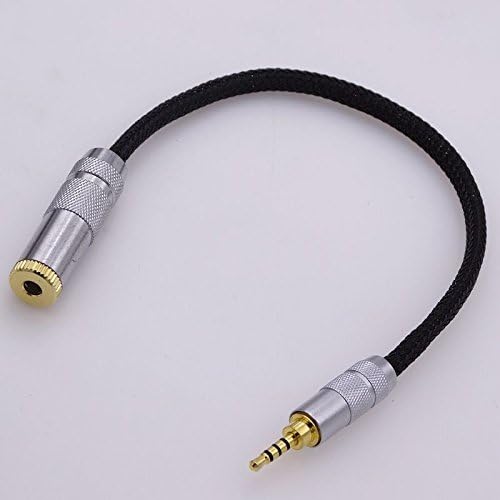 10cm hi-end 4 core Copper Wires 3.5mm TRRS to 4.4mm Female Audio Adapter for Sony Headphone Cable