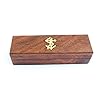 Nautical-Solid-Brass-Copper-Boatswain-Bosun-5-Whistle-Chain-with-Rosewood-Box