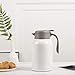 SDREAM 68 Oz Coffee Carafe Thermal Stainless Steel Double Walled Thermal Carafe Heat Retention Vacuum Tea Pots for Keeping Hot/Cold Beverage(off white)