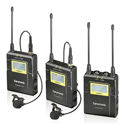 Saramonic UWMIC10 96-Channel Digital UHF Wireless Lavalier Microphone System with 2 Bodypack Transmitters, Portable Receiver, 2 Lav Mics, Shoe Mount, XLR/3.5mm Outputs + More Saramonic UWMIC10 96-Channel Digital UHF Wireless Lavalier Microphone System with 2 Bodypack Transmitters, Portable Receiver, 2 Lav Mics, Shoe Mount, XLR/3.5mm Outputs + More