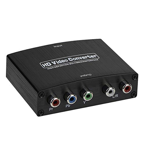 HDMI to Component YPbPr 5RCA RGB + R/L Converter V1.4 with R/L Audio Output Support for MacBook TV Blu-Ray DVD PS4 DVD, PSP, Xbox 360,Amazon Fire TV