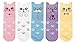 Maiwa Cotton Novelty Cats animal Socks 5 Pack for Girls