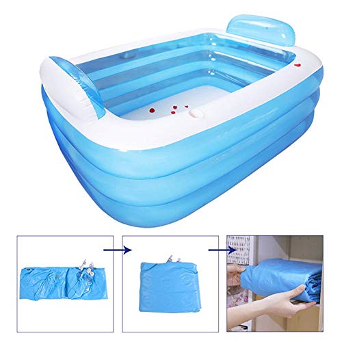 likeitwell Inflatable Pool,Backrest Bathtub,Toddler and Baby Pool,Blow