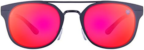 Tom Martin Titanium Alloy Frame UV–400 Protected Sunglasses – Zeus – Classic Oval (Mirrored Orange)