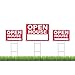 Open House Sign Kit - 3 Double Sided Signs & 3 Heavy Duty Stakes - Red Property Signs 18