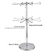 Polmart Medium Duty Adjustable 2-Tier Countertop Spinner Display Stand, with Adjustable Tiers