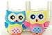 Rainbow Fox Owl Stuffed Toy Plush Doll Lovely Owl Shaped Perfect Decorative Pillow (Blue)