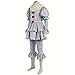 Pennywise Costume Halloween Deluxe Clown Cosplay Costume Outfit It Movie For Adults Kids (Male L)
