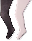 Carter's Baby Girls' Tights (2 Pack), White/Black, 9-18 Months