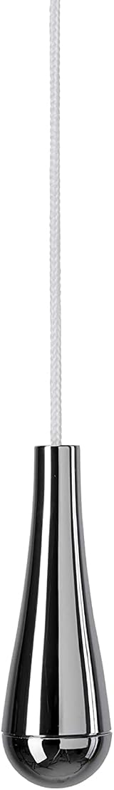 Taps2Traps Chrome Teardrop Bathroom Light Pull 1m White Cord view 2