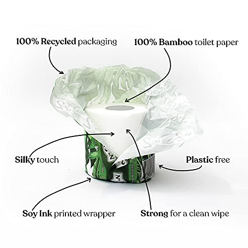 No. 2 Bamboo Toilet Paper, 8 Rolls per Carton, Septic Safe, Strong