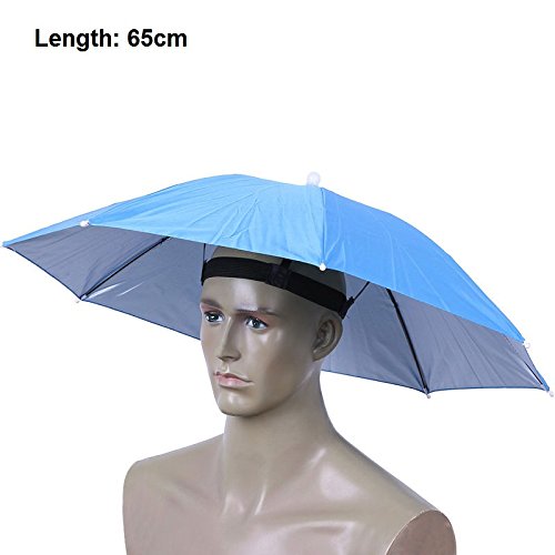 Autumn Water Portable Usefull Umbrella Hat Sun Shade Waterproof Outdoor Camping Hiking Fishing Festivals Parasol Foldable Brolly Cap 55cm