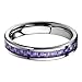 Queenwish Womens 4mm Tungsten Carbide Purple/Blue Carbon Fiber Inlay Wedding Bands Ring Comfort Fit Size 4-10 with Ring Box