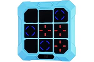 VDPDO Tic Tac Toe Game, 6-in-1 Electronic Tic Tac Toe with Mute & Rechargeable - Handheld Travel Board Game for Kids Ages 4+, Adults, Family - Educational Learning Toy for Boys Girls，Blue