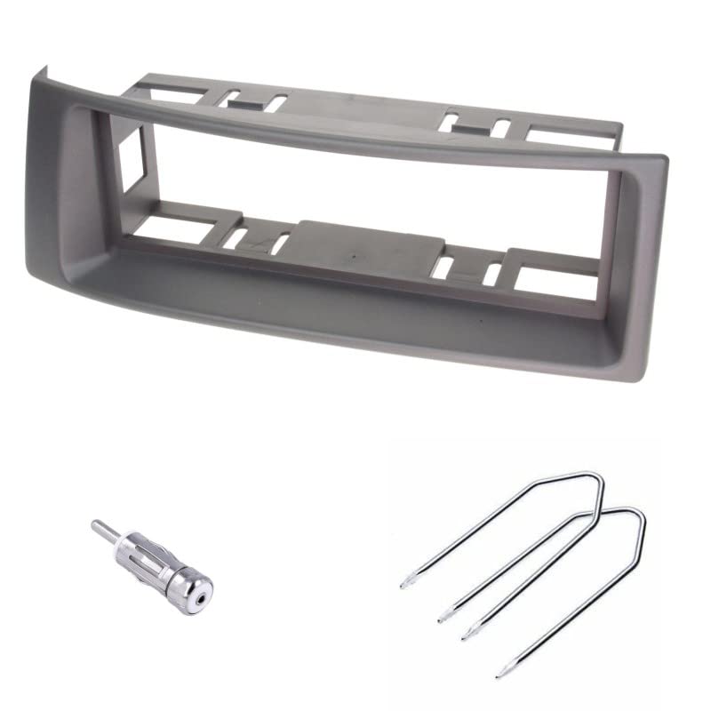 Sound-way - Single DIN Car Radio Frame Installation Kit, 1 DIN Front Panel Frame Stereo compatible with Renault Megane Scenic