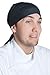 Fiumara Apparel Professional Cooking Head Wrap Ideal for Chef Hat Cotton - Black Made in USA