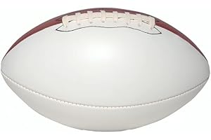 Ballstars Autograph Blank Full Regulation 12 Inch Football | Official Size 9 | Football Trophy for Signing with Two White Panels