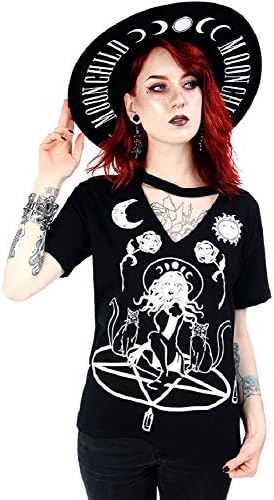 Witchcraft Witch & Cat Choker Top
