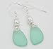 Sea Foam and Pearl, FREE GIFT WRAPPING, Sea Glass Earrings, Mint Earrings, Christmas gift for her, Dangle Earrings, Sterling Silver Earrings, Pearl Earrings, Pearl Jewelry