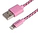Pangea Audio - Pink/Black/Pink Braid - Pink Connectors - 6 Foot