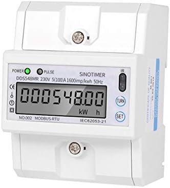 Multi-functional Energy kWh Meter Single Phase 5-100A 230V w/ RS485 Modbus,White