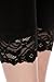 KMystic Cotton Blend Lace Trim Capri Leggings (Large, Black)
