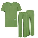 Adar Universal Mens Drawstring Scrub Set (Available in 39 colors) Roomy fit