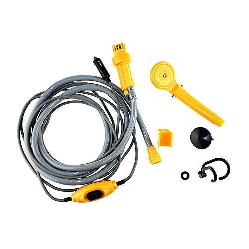 Carrfan Draagbare buitendoucheset, 12 V campingdouche met waterpomp, 6 meter kabel met sigarettenaanstekerstekker, max… - Image 8